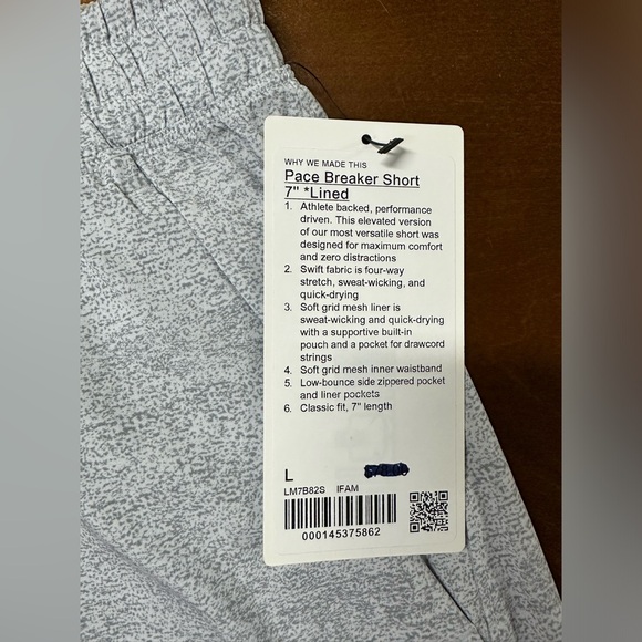 NWT lululemon Pace Breaker Short 7" *Lined - Picture 2 of 4